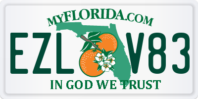 FL license plate EZLV83