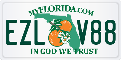 FL license plate EZLV88