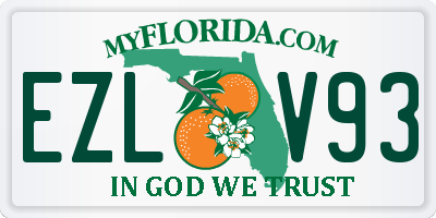 FL license plate EZLV93