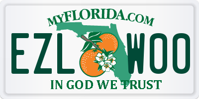 FL license plate EZLW00