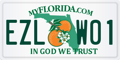 FL license plate EZLW01