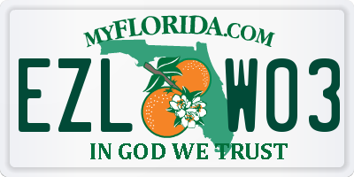 FL license plate EZLW03