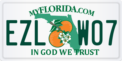 FL license plate EZLW07