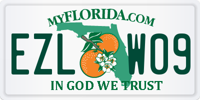 FL license plate EZLW09