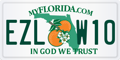 FL license plate EZLW10