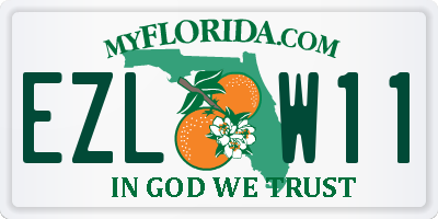 FL license plate EZLW11