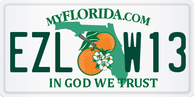 FL license plate EZLW13