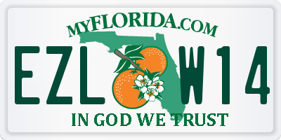 FL license plate EZLW14