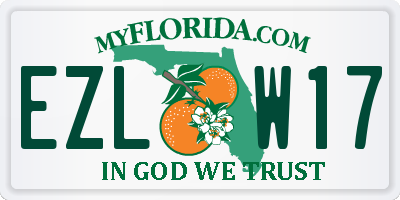 FL license plate EZLW17