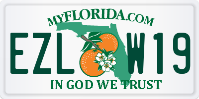 FL license plate EZLW19