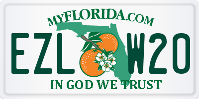 FL license plate EZLW20