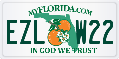 FL license plate EZLW22