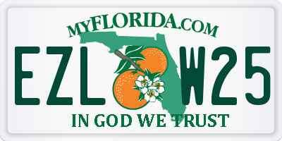 FL license plate EZLW25