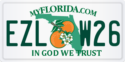 FL license plate EZLW26