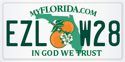 FL license plate EZLW28