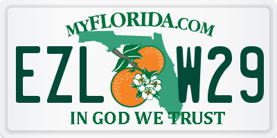 FL license plate EZLW29