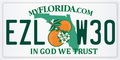 FL license plate EZLW30