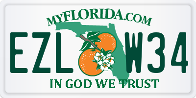 FL license plate EZLW34