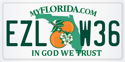 FL license plate EZLW36