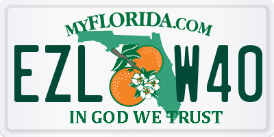 FL license plate EZLW40