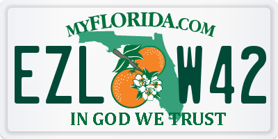 FL license plate EZLW42