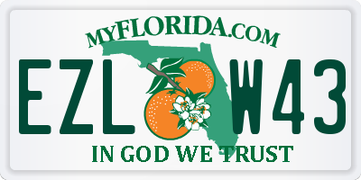 FL license plate EZLW43