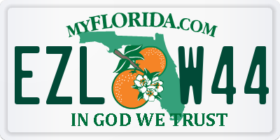 FL license plate EZLW44