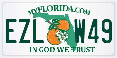 FL license plate EZLW49