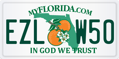 FL license plate EZLW50