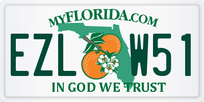 FL license plate EZLW51