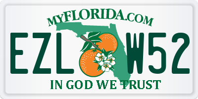 FL license plate EZLW52