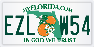 FL license plate EZLW54