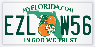 FL license plate EZLW56