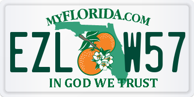 FL license plate EZLW57