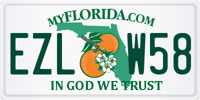 FL license plate EZLW58