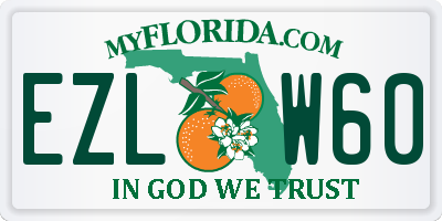 FL license plate EZLW60