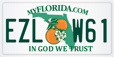 FL license plate EZLW61