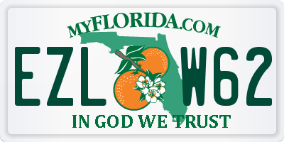 FL license plate EZLW62