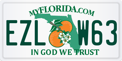 FL license plate EZLW63