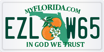 FL license plate EZLW65