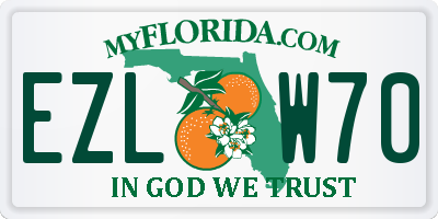 FL license plate EZLW70