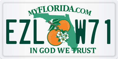 FL license plate EZLW71