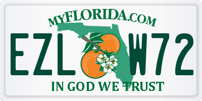 FL license plate EZLW72