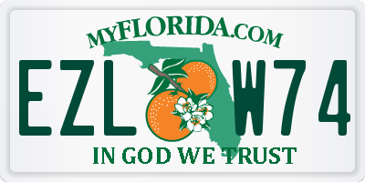 FL license plate EZLW74