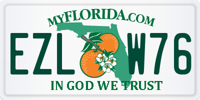 FL license plate EZLW76