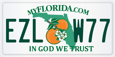 FL license plate EZLW77