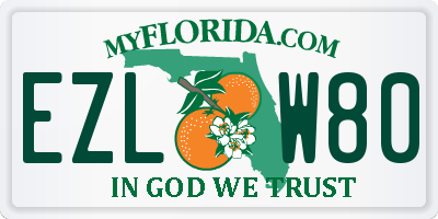 FL license plate EZLW80