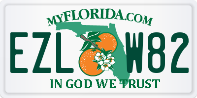 FL license plate EZLW82