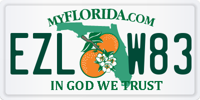 FL license plate EZLW83