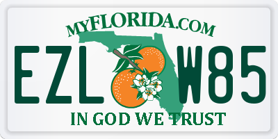 FL license plate EZLW85